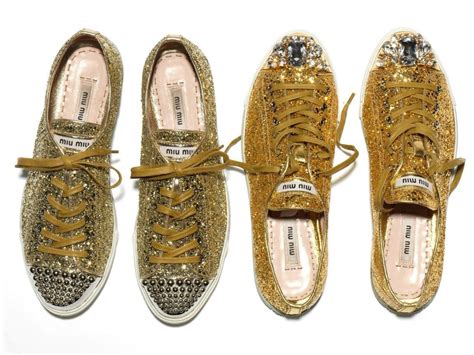 miu miu glitter trainers|mi miu prada sneakers.